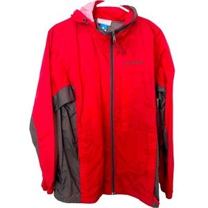 Columbia Red‎ and Grey Raincoat Windbreaker